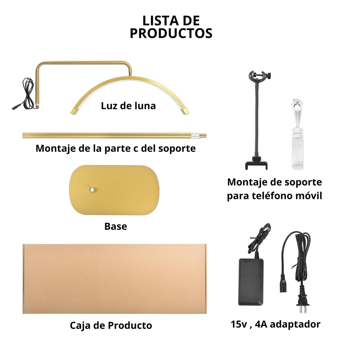 Lampara Moonlight 180º - Dorado – ILARA PRO – vista 5