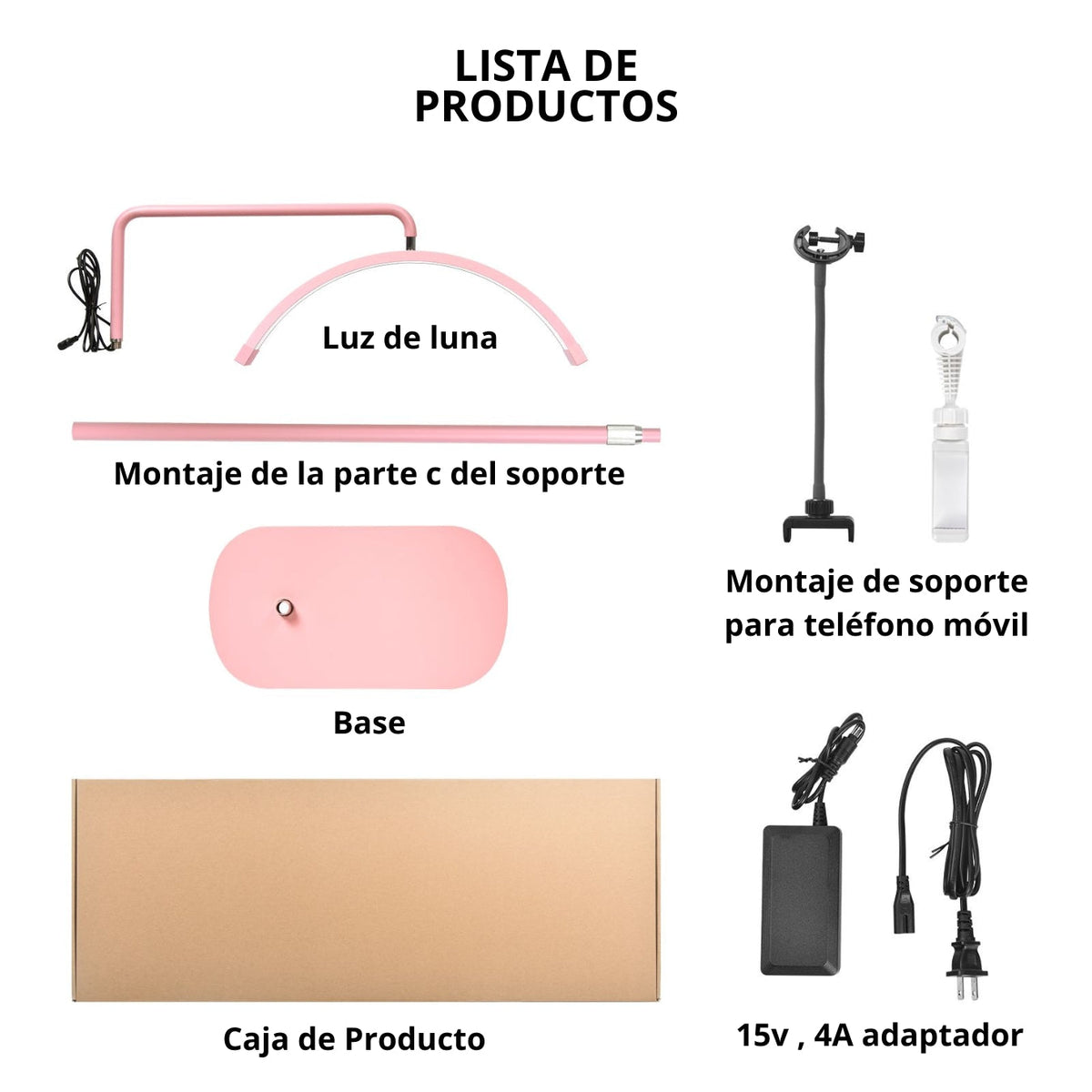 Lampara Moonlight 180º - Rosa – ILARA PRO – vista 6