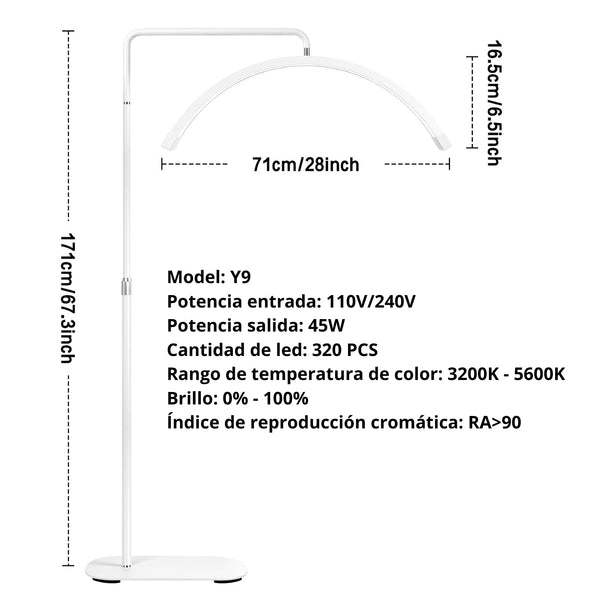 Lampara Moonlight 180º - Blanco