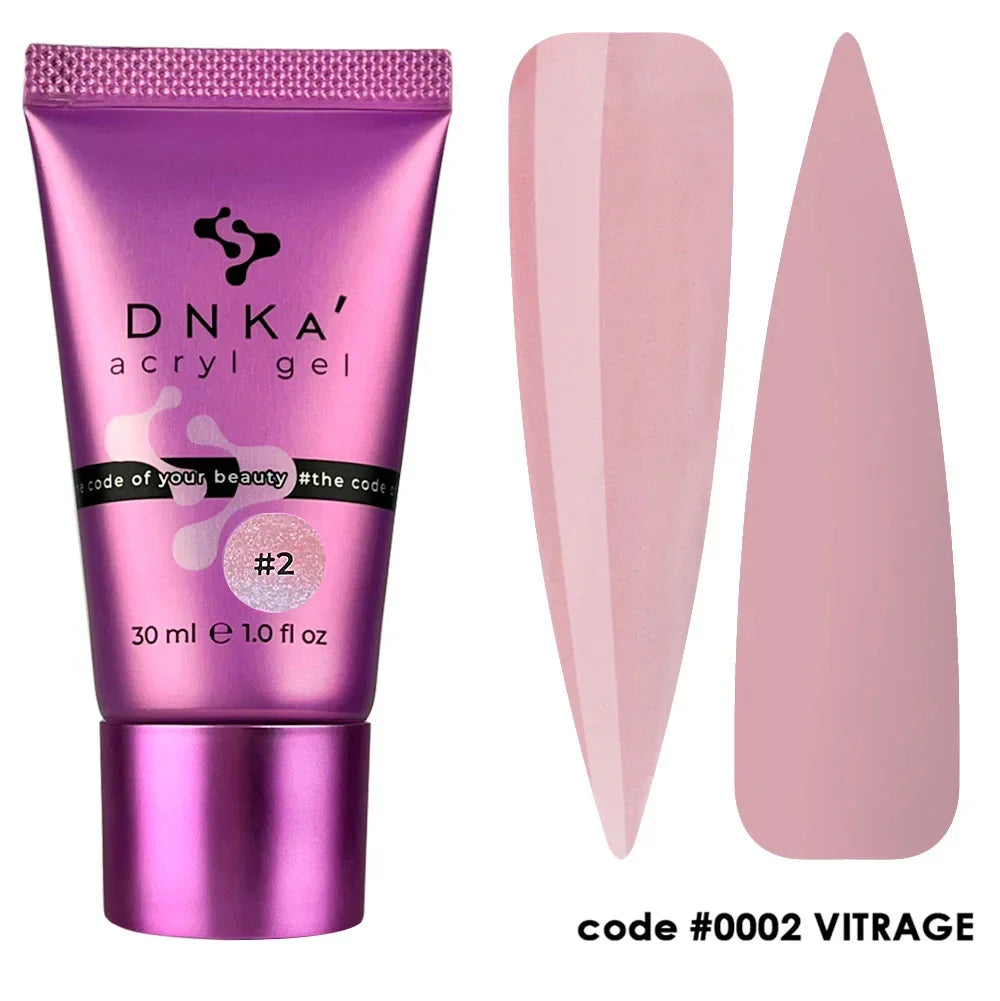 Gel Acrílico DNKa #0002 Vitrage 30 ml — Modelado en Tubo