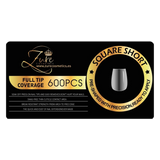 Square Short Gel X Zure Cosmetics - Moldes uñas gel express forma cuadrada corta 600ud