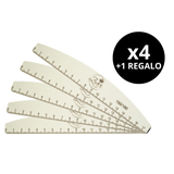 Pulidor de Uñas Buffer 4+1 Gratis - 5 pulidores media luna grano profesional ILARA PRO