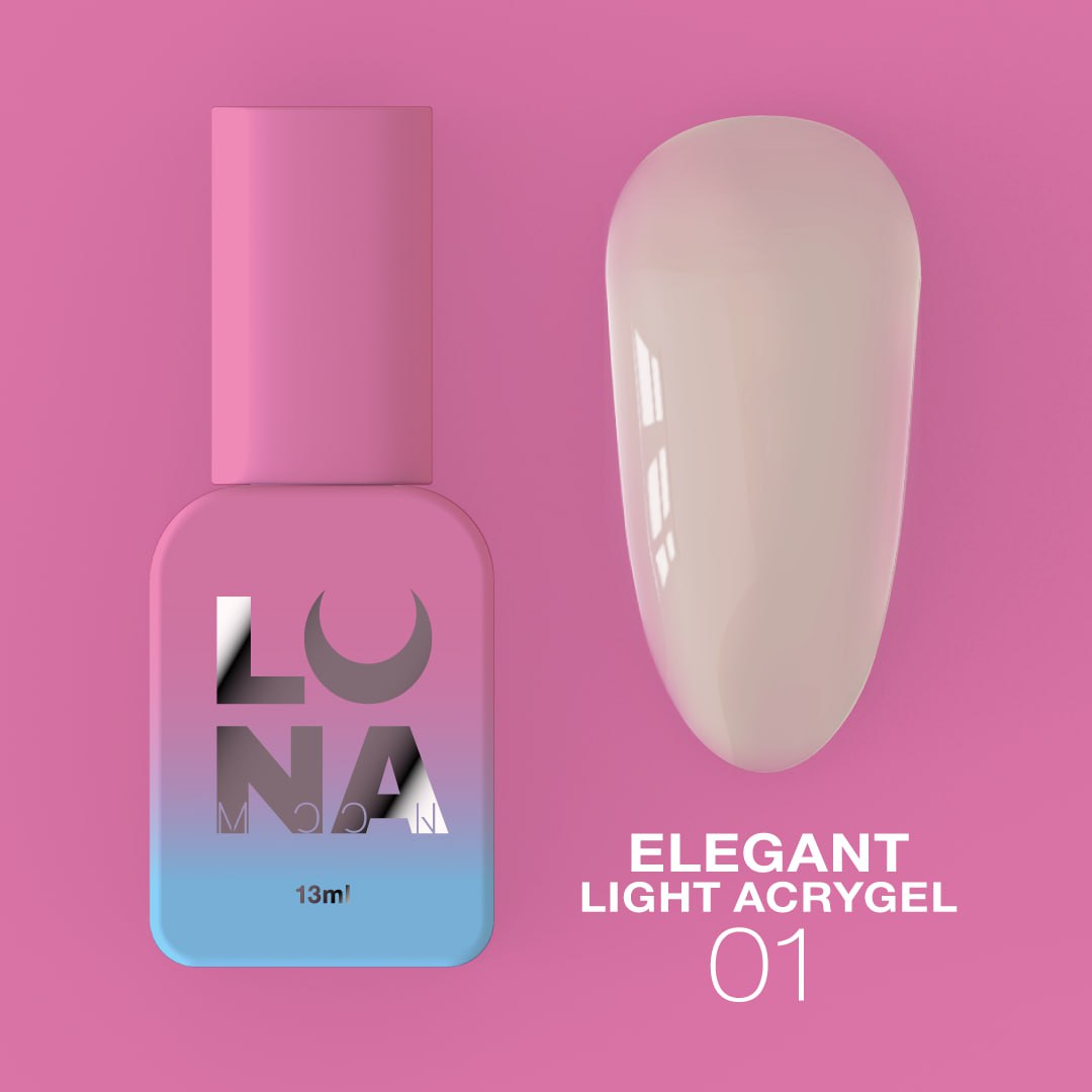 LUNAmoon Elegant Light Acrygel Nº 1 13 ml — Gel constructor líquido – LUNAmoon