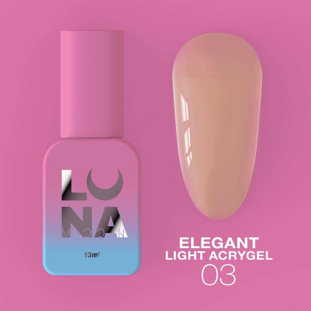 LUNAmoon Elegant Light Acrygel Nº 3 13 ml — Gel constructor líquido – LUNAmoon