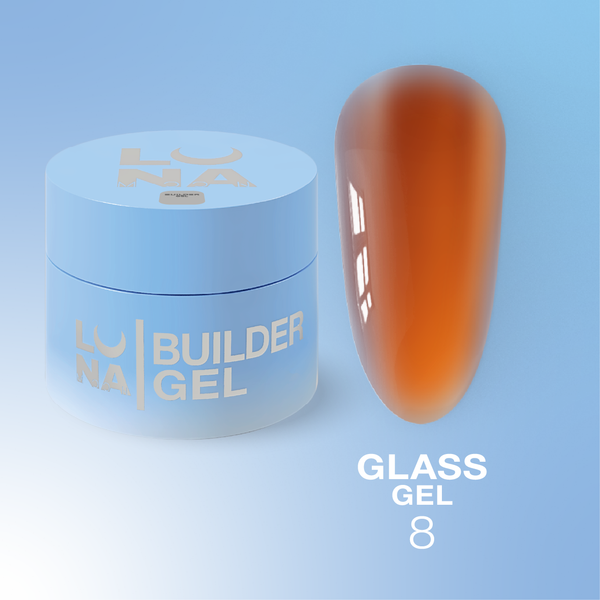LUNAmoon Glass Builder Gel Nº 08 15 ml — Gel constructor cristal