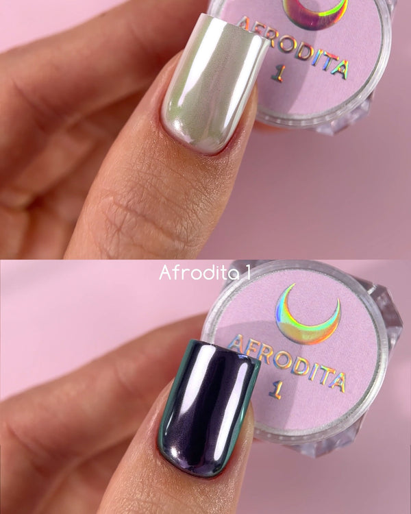 LUNAmoon Set de pigmentos Afrodita 6 uds — Polvos efecto para uñas
