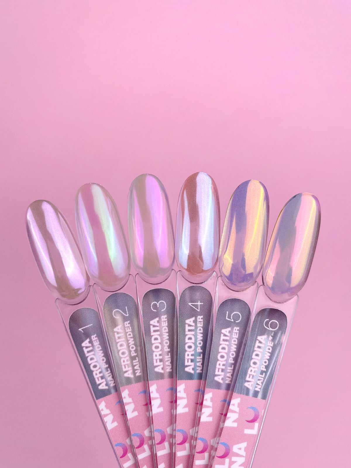 LUNAmoon Set de pigmentos Afrodita 6 uds — Polvos efecto para uñas – LUNAmoon – vista 9