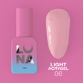 LUNAmoon Light Acrygel Nº 6 13 ml — Gel constructor líquido – LUNAmoon