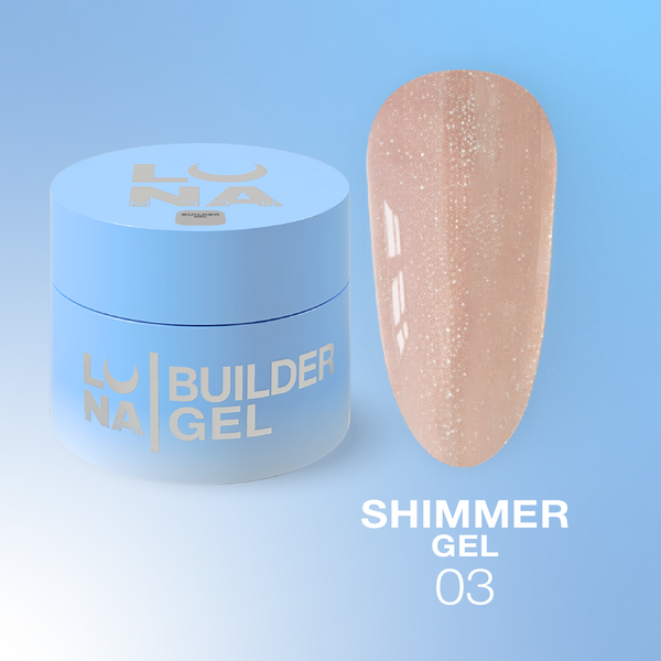 LUNAmoon Shimmer Gel Nº 03 30 ml — Gel de construcción con brillo